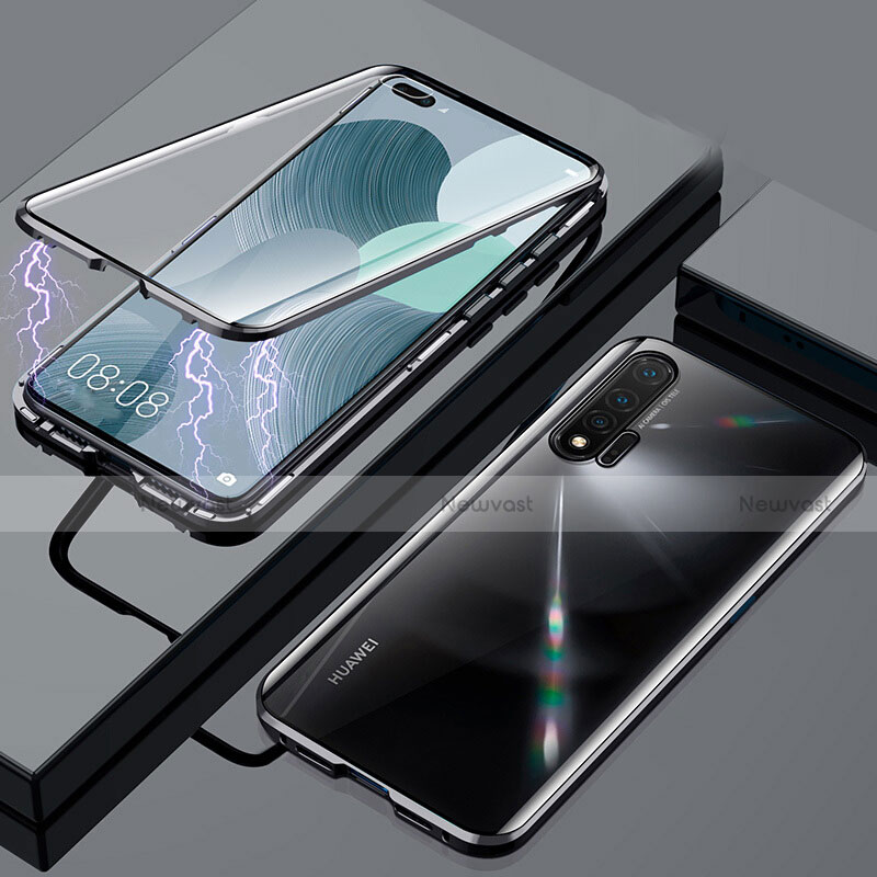 Luxury Aluminum Metal Frame Mirror Cover Case 360 Degrees T04 for Huawei Nova 6