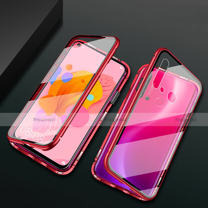 Luxury Aluminum Metal Frame Mirror Cover Case 360 Degrees T04 for Huawei P20 Lite (2019)