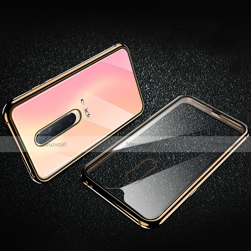 Luxury Aluminum Metal Frame Mirror Cover Case 360 Degrees T04 for Oppo R17 Pro