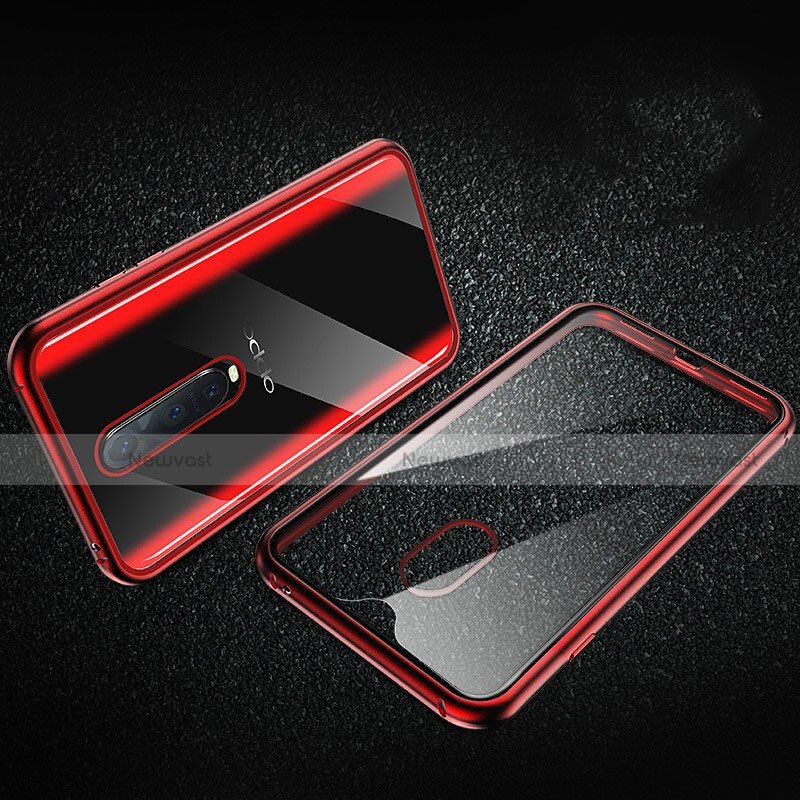 Luxury Aluminum Metal Frame Mirror Cover Case 360 Degrees T04 for Oppo R17 Pro