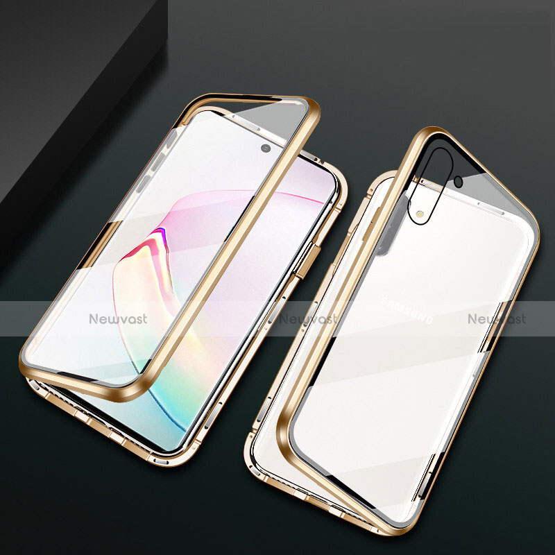 Luxury Aluminum Metal Frame Mirror Cover Case 360 Degrees T04 for Samsung Galaxy Note 10