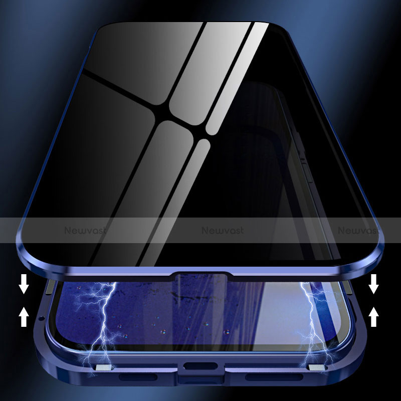 Luxury Aluminum Metal Frame Mirror Cover Case 360 Degrees T05 for Apple iPhone 12 Mini