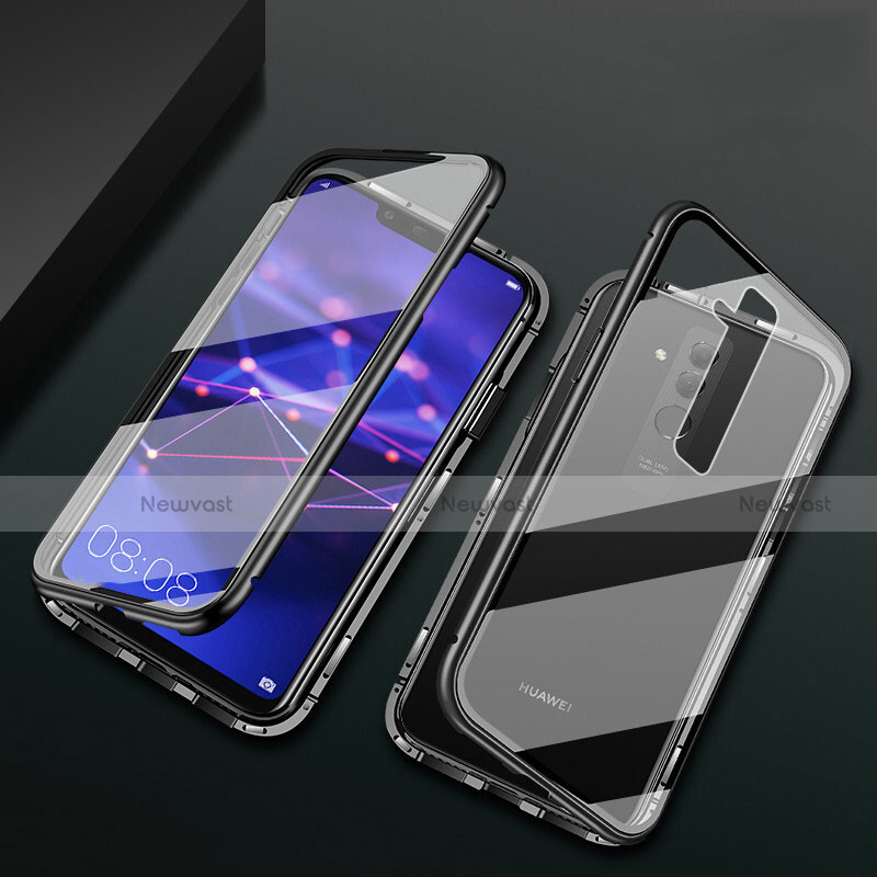 Luxury Aluminum Metal Frame Mirror Cover Case 360 Degrees T05 for Huawei Mate 20 Lite