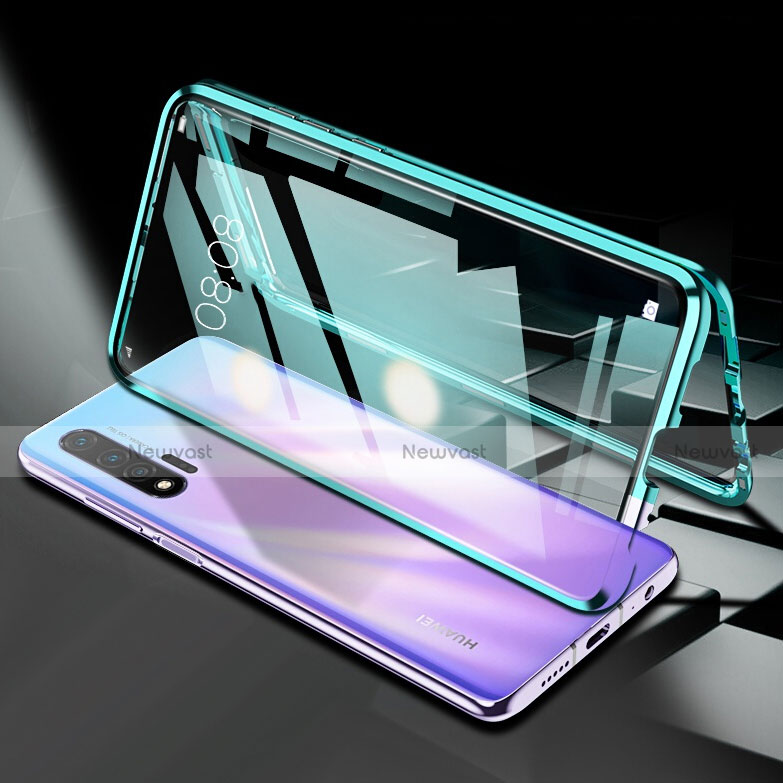Luxury Aluminum Metal Frame Mirror Cover Case 360 Degrees T05 for Huawei Nova 6 5G