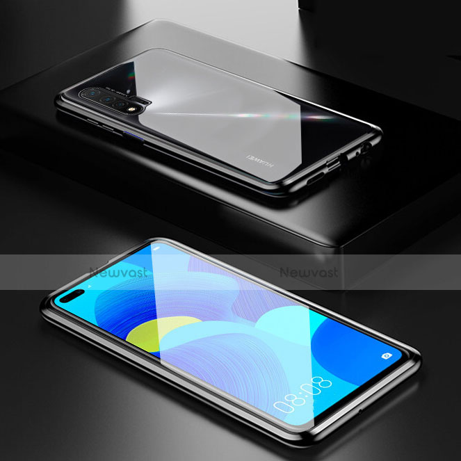 Luxury Aluminum Metal Frame Mirror Cover Case 360 Degrees T05 for Huawei Nova 6 5G
