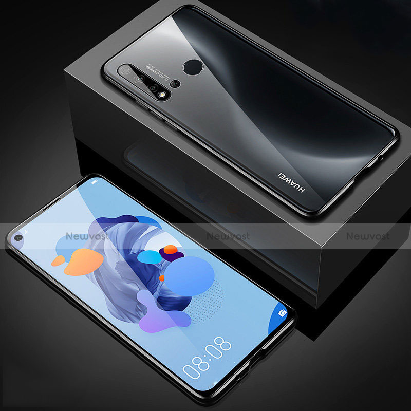 Luxury Aluminum Metal Frame Mirror Cover Case 360 Degrees T05 for Huawei P20 Lite (2019)