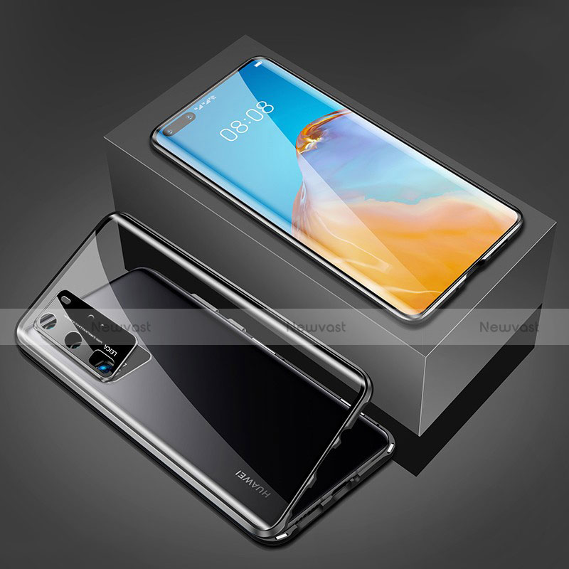 Luxury Aluminum Metal Frame Mirror Cover Case 360 Degrees T05 for Huawei P40 Pro