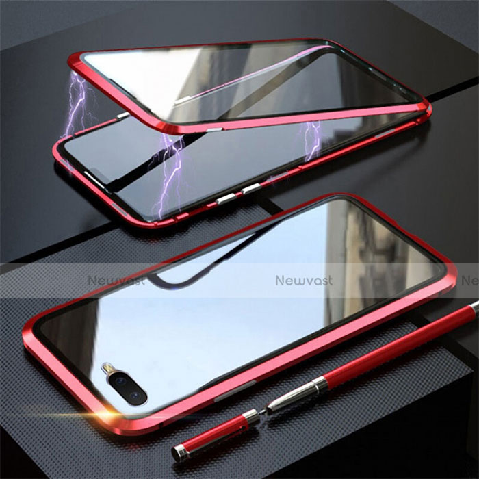 Luxury Aluminum Metal Frame Mirror Cover Case 360 Degrees T05 for Oppo RX17 Neo