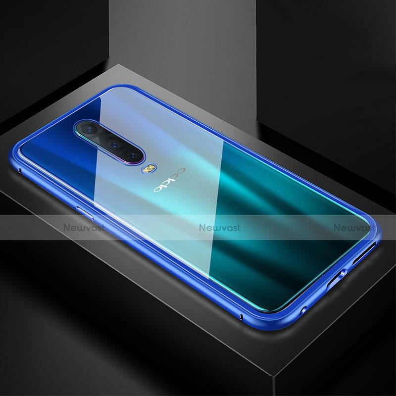 Luxury Aluminum Metal Frame Mirror Cover Case 360 Degrees T05 for Oppo RX17 Pro