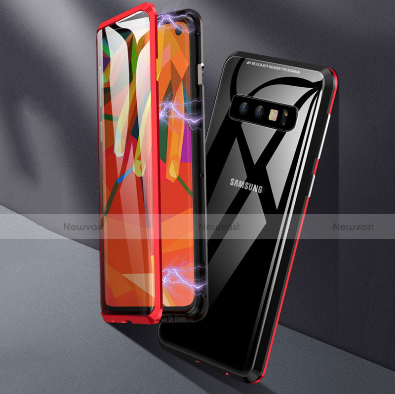 Luxury Aluminum Metal Frame Mirror Cover Case 360 Degrees T05 for Samsung Galaxy S10