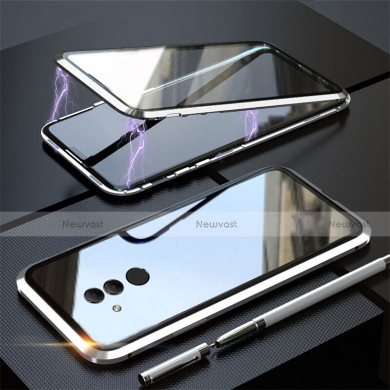 Luxury Aluminum Metal Frame Mirror Cover Case 360 Degrees T06 for Huawei Mate 20 Lite