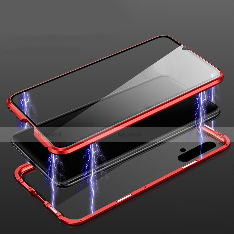 Luxury Aluminum Metal Frame Mirror Cover Case 360 Degrees T06 for Huawei Nova 5 Pro