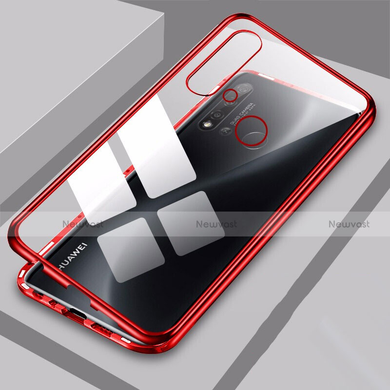 Luxury Aluminum Metal Frame Mirror Cover Case 360 Degrees T06 for Huawei P20 Lite (2019)