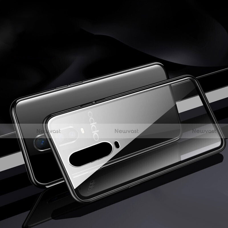Luxury Aluminum Metal Frame Mirror Cover Case 360 Degrees T06 for Oppo R17 Pro