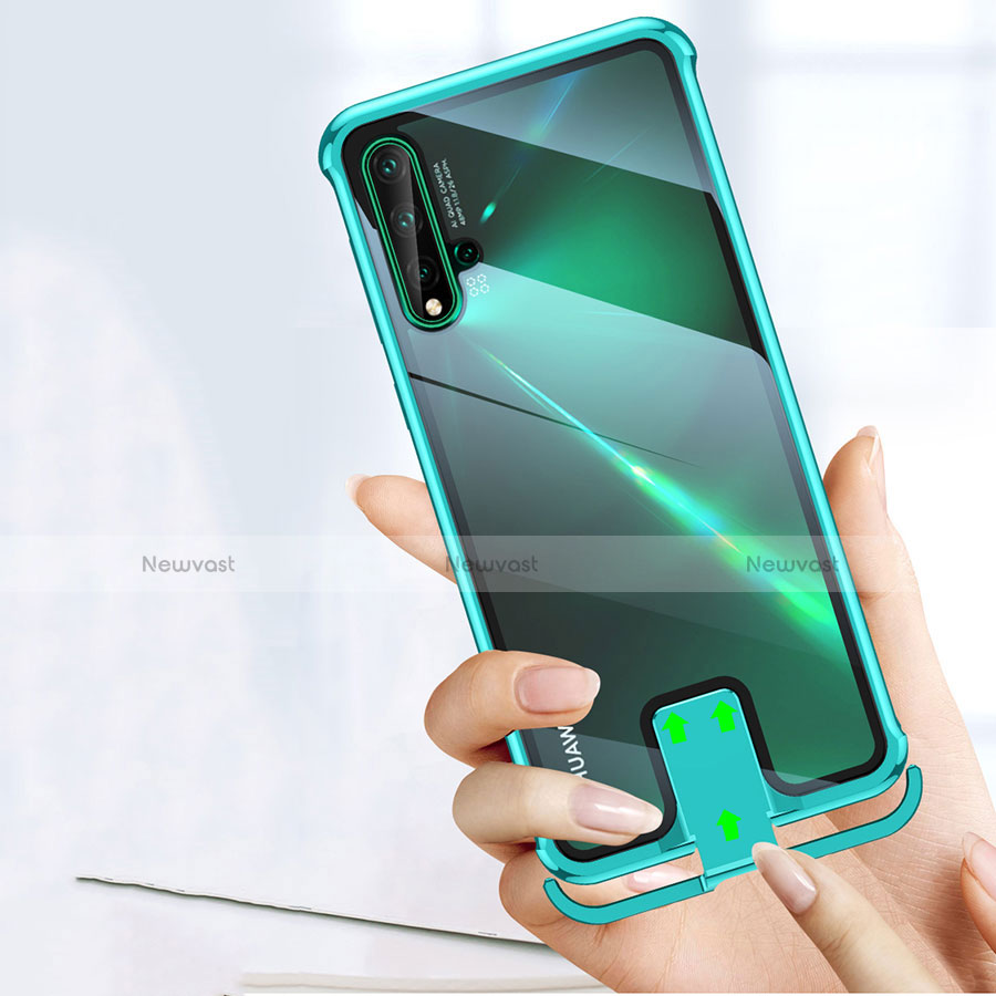 Luxury Aluminum Metal Frame Mirror Cover Case 360 Degrees T07 for Huawei Honor 20