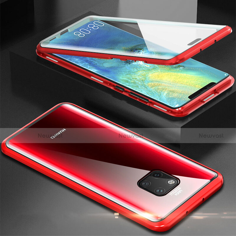 Luxury Aluminum Metal Frame Mirror Cover Case 360 Degrees T07 for Huawei Mate 20 Pro