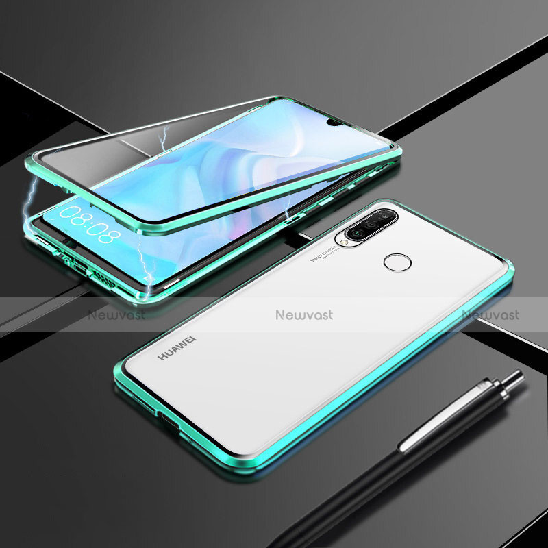 Luxury Aluminum Metal Frame Mirror Cover Case 360 Degrees T07 for Huawei P30 Lite New Edition