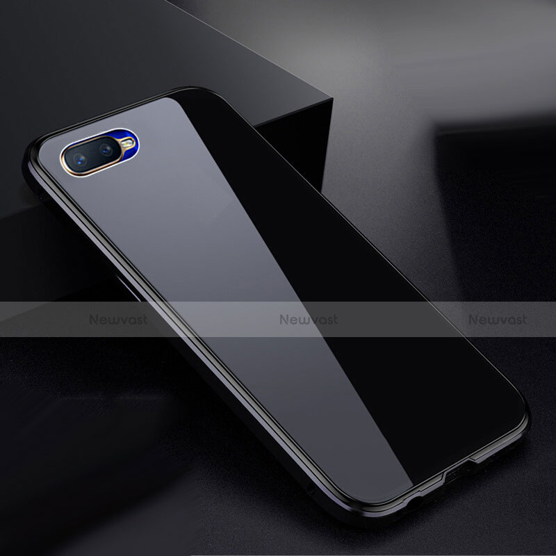 Luxury Aluminum Metal Frame Mirror Cover Case 360 Degrees T07 for Oppo RX17 Neo