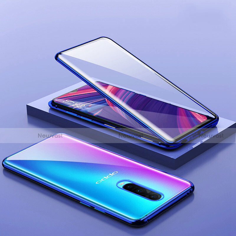 Luxury Aluminum Metal Frame Mirror Cover Case 360 Degrees T07 for Oppo RX17 Pro
