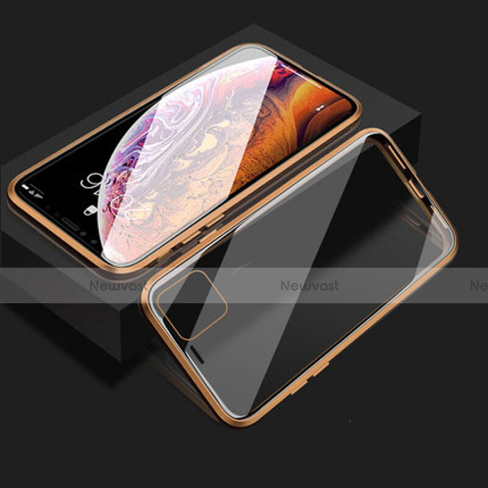 Luxury Aluminum Metal Frame Mirror Cover Case 360 Degrees T08 for Apple iPhone 11