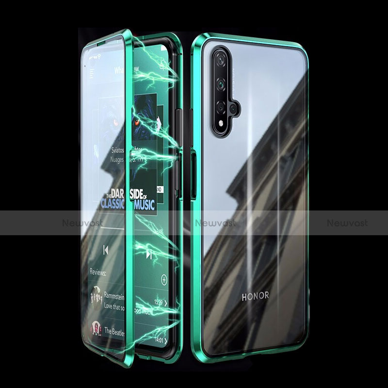 Luxury Aluminum Metal Frame Mirror Cover Case 360 Degrees T08 for Huawei Honor 20
