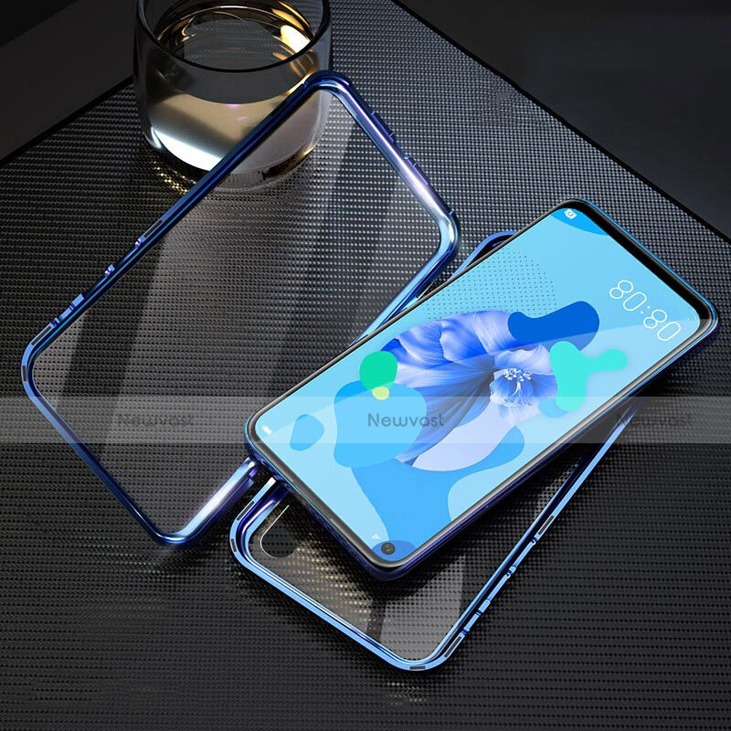 Luxury Aluminum Metal Frame Mirror Cover Case 360 Degrees T08 for Huawei P20 Lite (2019)