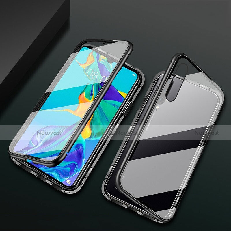 Luxury Aluminum Metal Frame Mirror Cover Case 360 Degrees T08 for Huawei P30