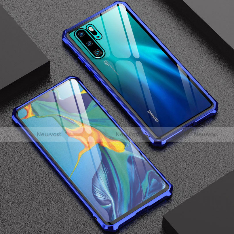 Luxury Aluminum Metal Frame Mirror Cover Case 360 Degrees T08 for Huawei P30 Pro