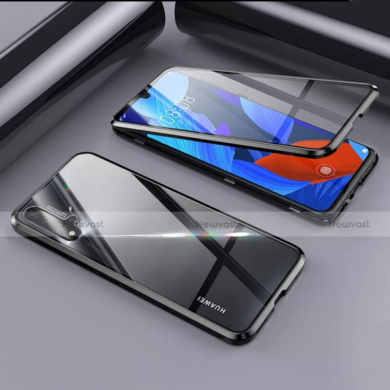 Luxury Aluminum Metal Frame Mirror Cover Case 360 Degrees T09 for Huawei Nova 5 Pro