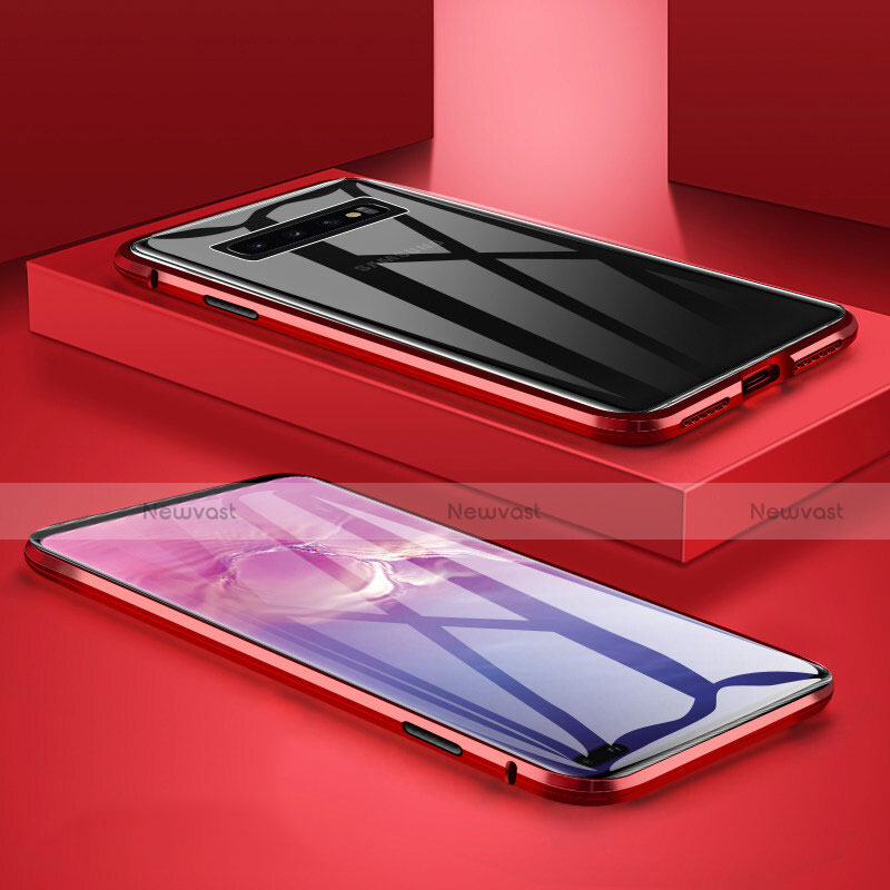Luxury Aluminum Metal Frame Mirror Cover Case 360 Degrees T09 for Samsung Galaxy S10 Plus