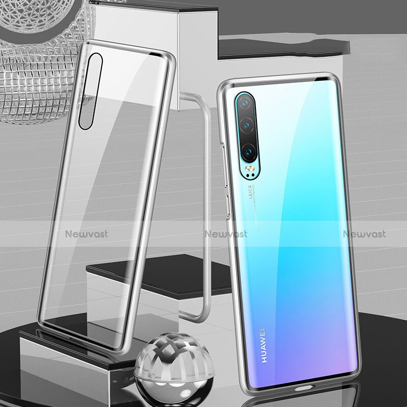 Luxury Aluminum Metal Frame Mirror Cover Case 360 Degrees T10 for Huawei P30