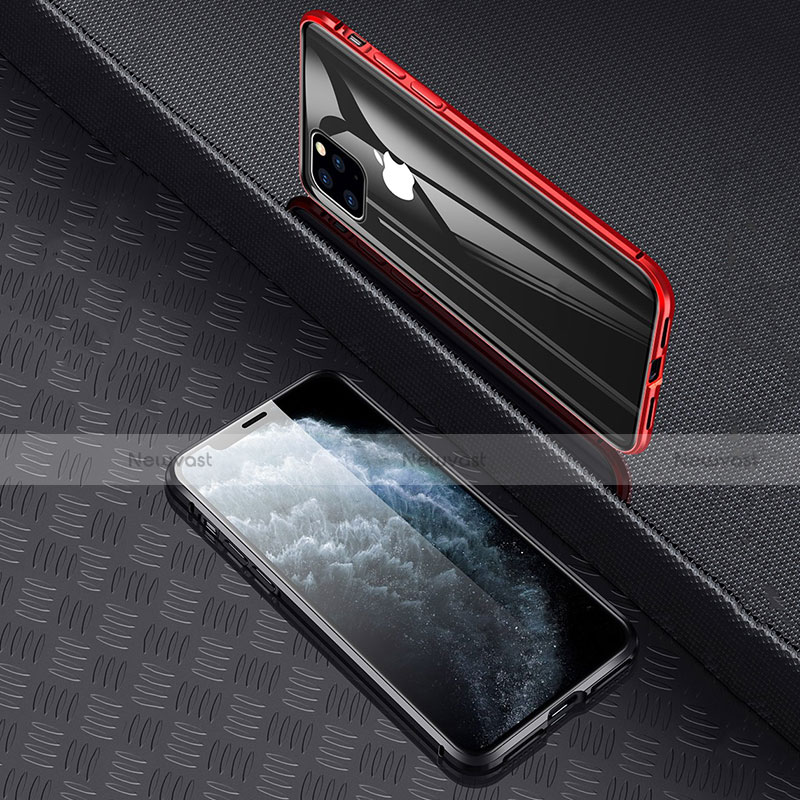 Luxury Aluminum Metal Frame Mirror Cover Case 360 Degrees T11 for Apple iPhone 11 Pro