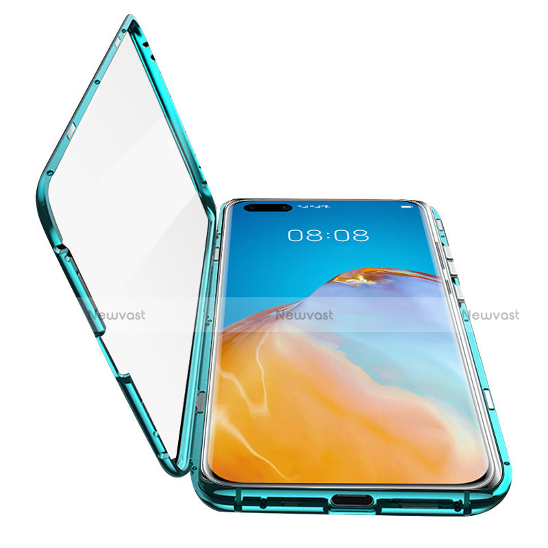 Luxury Aluminum Metal Frame Mirror Cover Case 360 Degrees T11 for Huawei P40 Pro