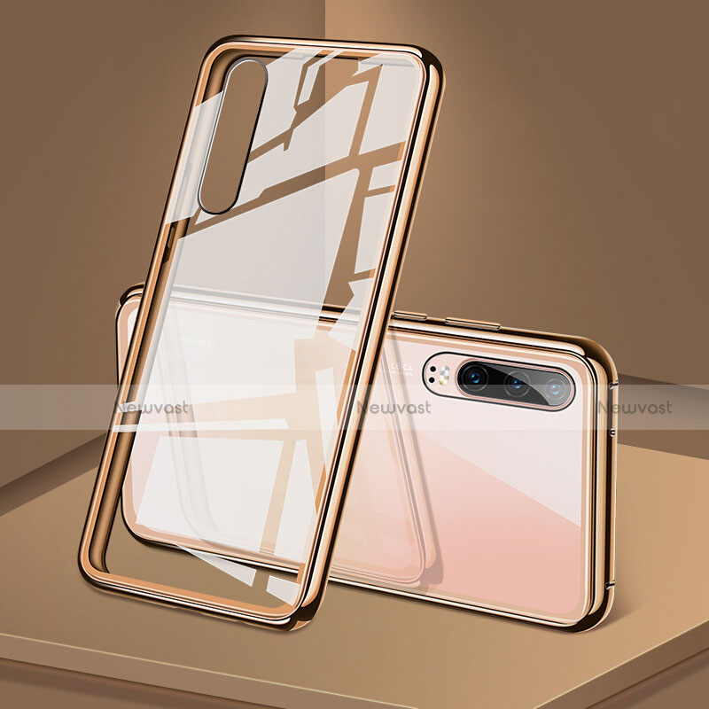 Luxury Aluminum Metal Frame Mirror Cover Case 360 Degrees T12 for Huawei P30