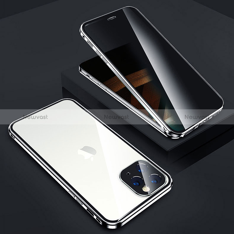 Luxury Aluminum Metal Frame Mirror Cover Case 360 Degrees Z05 for Apple iPhone 14 Pro