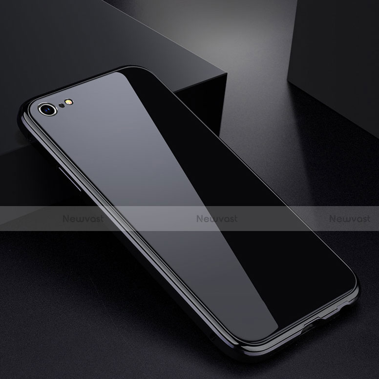 Luxury Aluminum Metal Frame Mirror Cover Case for Apple iPhone 6S Black