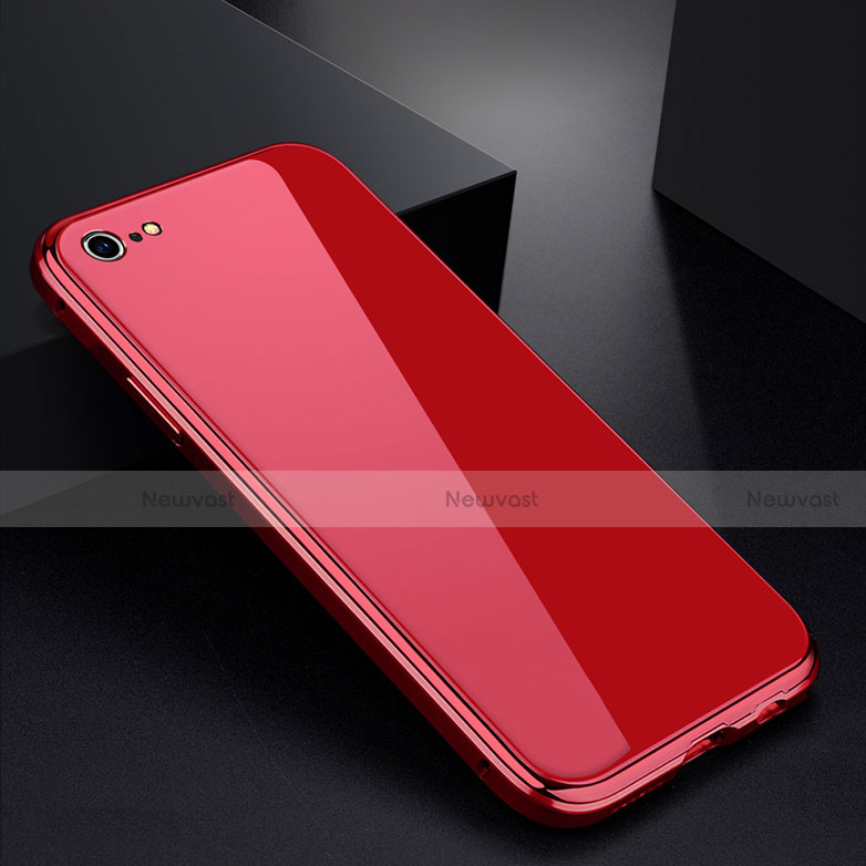 Luxury Aluminum Metal Frame Mirror Cover Case for Apple iPhone 6S Red