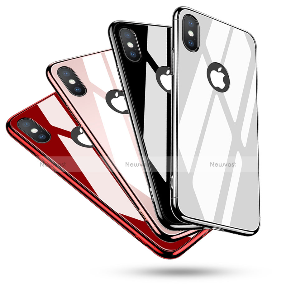 Luxury Aluminum Metal Frame Mirror Cover Case for Apple iPhone Xs