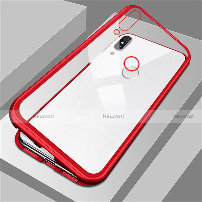 Luxury Aluminum Metal Frame Mirror Cover Case for Huawei Honor 8X Red