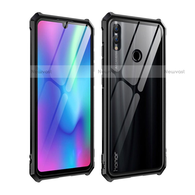 Luxury Aluminum Metal Frame Mirror Cover Case for Huawei P Smart (2019) Black