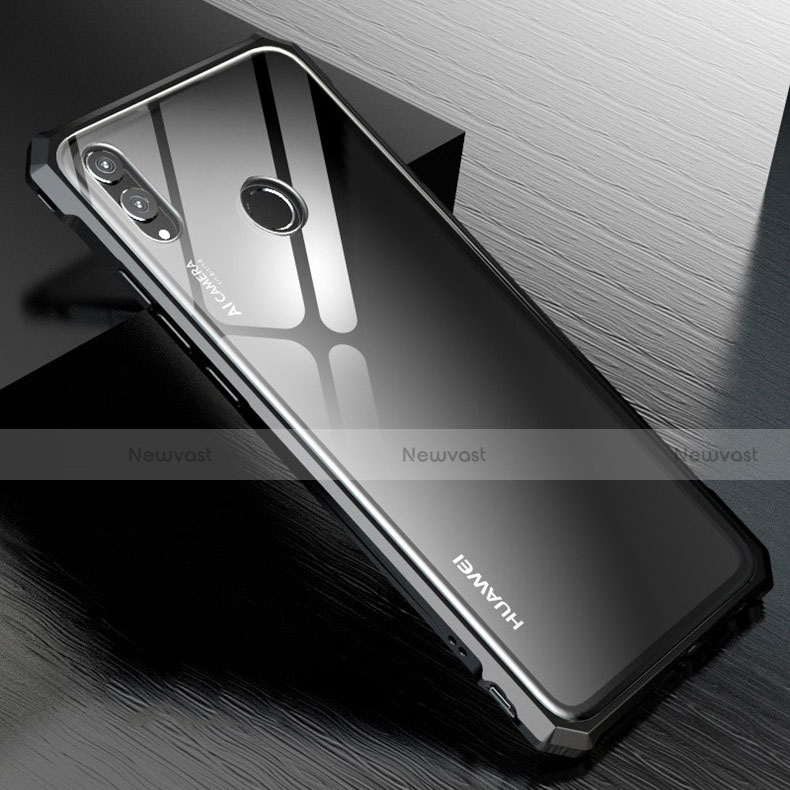 Luxury Aluminum Metal Frame Mirror Cover Case M01 for Huawei Honor 8X Black