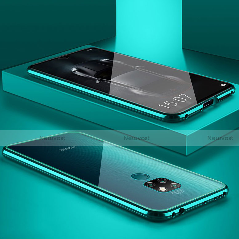 Luxury Aluminum Metal Frame Mirror Cover Case M01 for Huawei Mate 20 Green