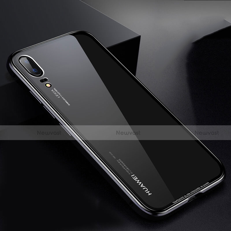 Luxury Aluminum Metal Frame Mirror Cover Case M01 for Huawei P20