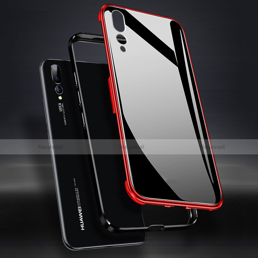 Luxury Aluminum Metal Frame Mirror Cover Case M01 for Huawei P20 Pro