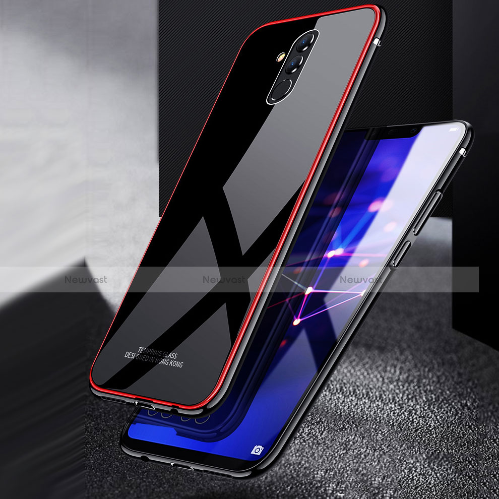 Luxury Aluminum Metal Frame Mirror Cover Case M02 for Huawei Mate 20 Lite