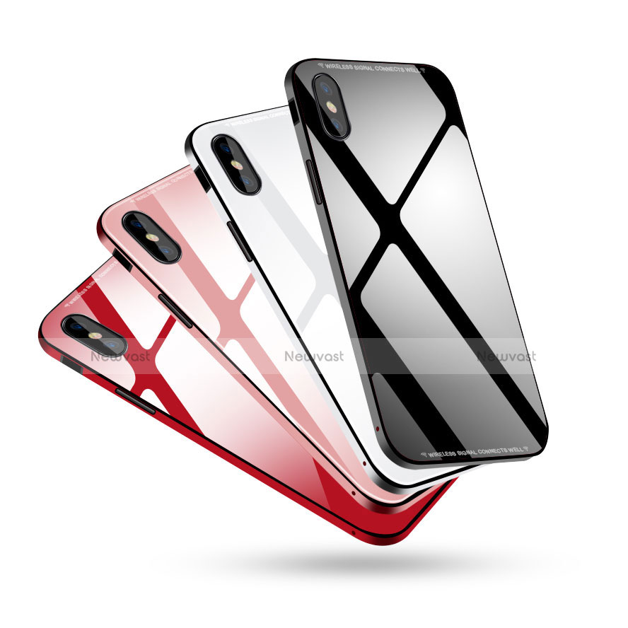 Luxury Aluminum Metal Frame Mirror Cover Case S01 for Apple iPhone X