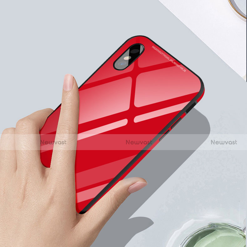 Luxury Aluminum Metal Frame Mirror Cover Case S01 for Apple iPhone Xs