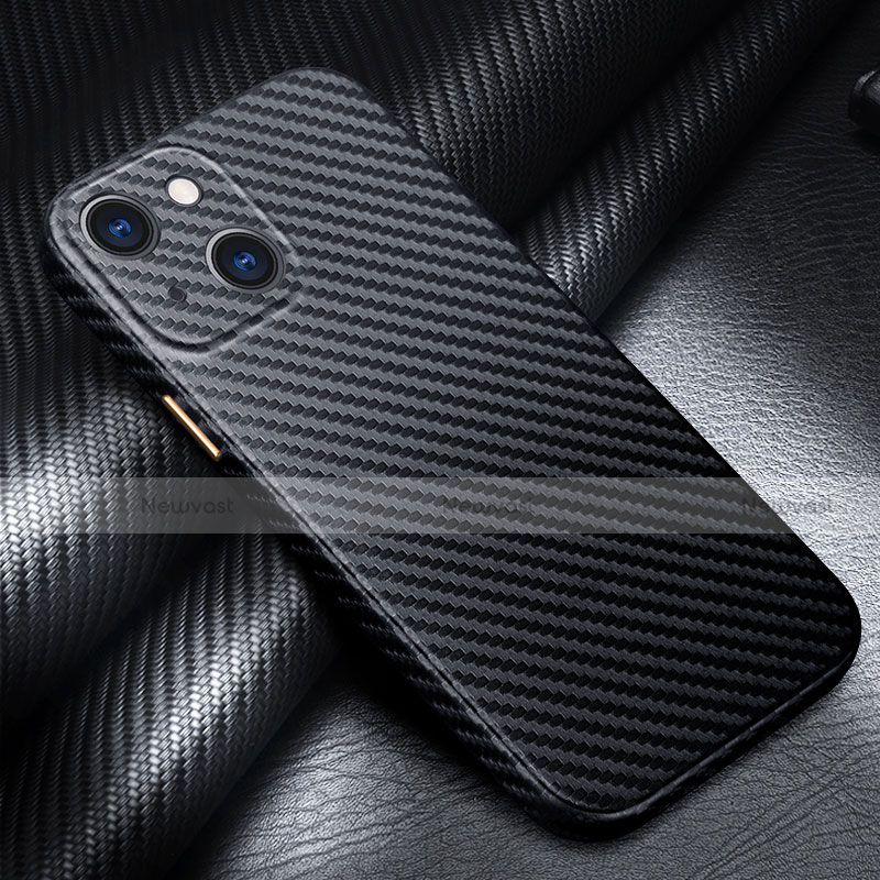 Luxury Carbon Fiber Twill Soft Case C01 for Apple iPhone 13 Black