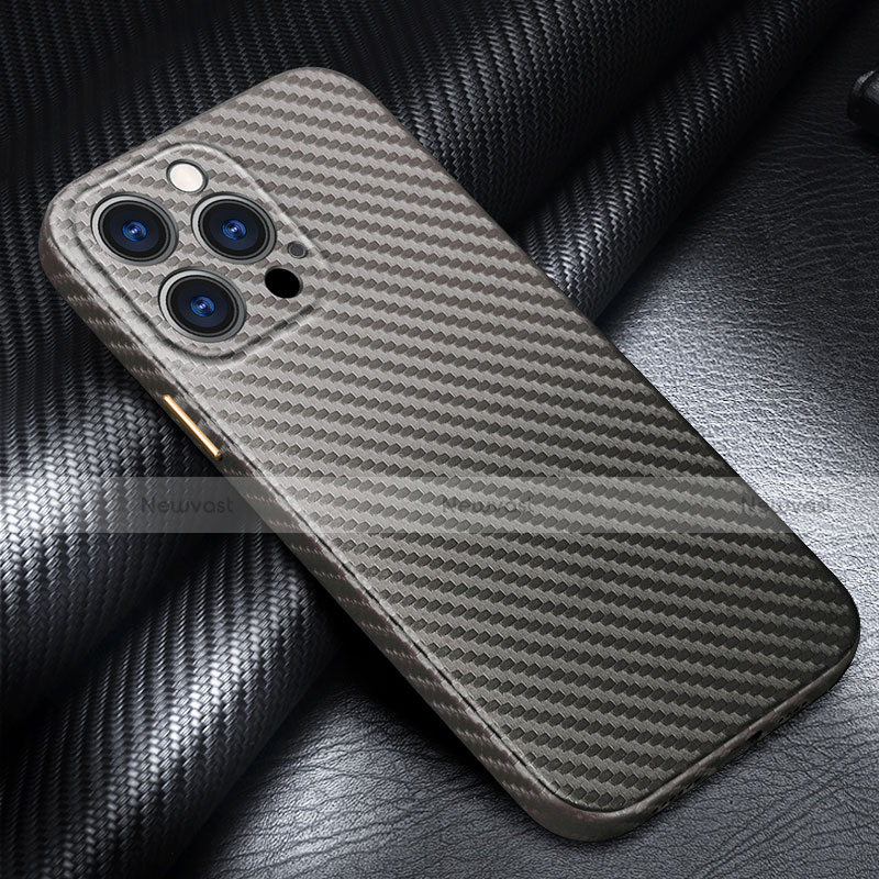 Luxury Carbon Fiber Twill Soft Case C01 for Apple iPhone 13 Pro Gray