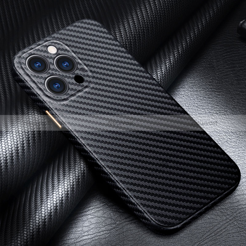 Luxury Carbon Fiber Twill Soft Case C01 for Apple iPhone 14 Pro Black